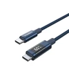 Choetech XCC-1068 duomenų perdavimo ir įkrovimo kabelis | USB-C į USB-C | PD | 60W | su LED ekranu | 1,2 m | mėlynas