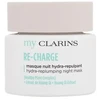 Clarins Re-Charge Hydra-Replumping Night Kaukė Veido Kaukė, 50 ml