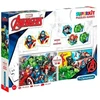 Clementoni supercolor dėlionė + domino "The Avengers" 2x30 pcs