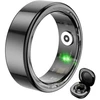 Išmanusis laikrodis COLMI R02 išmanusis žiedas, 12 dydis, 21,3 mm (juodas) + įkrovimo dėklas