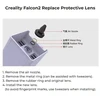 Creality Falcon2 / Falcon2 Pro lęšių apsaugų komplektas 5vnt
