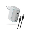 Cuktech AD1003EU 100W GaN 2x USB-C + USB-A Wall Charger with Cable - Baltas