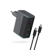 Cuktech CUKAD1003EUG GaN 100W laidinis įkroviklis 2 x USB-C 1 x USB-A su USB-C kabeliu – pilkos spalvos