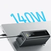 Cuktech PB200U Powerbank 210W 20000mAh 2x USB-C + USB-A with TFT display and 240W USB-C cable - juodas