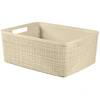Daiktadėžė CURVER JUTE, 12 l, kreminė, 36×28×15 cm