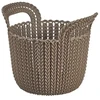 Plastikinis krepšys Knit XS Curver 19x23x19cm tamsiai rudas