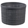 Plastikinė pintinė su dangčiu Jute Curver 2L/17x17x13cm tamsiai pilkas