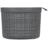 Plastikinė pintinė su dangčiu Jute Curver 2L/17x17x13cm tamsiai pilkas