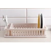 Galicja Indų džiovykla su padėklu CURVER BASIC KITCHEN ACCESORIES, kreminės spalvos, h9 x 26,5 x 42 cm
