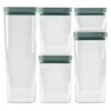 Curver Dry food storage container set 0.5L+2x1.2L+1.8L+2.4L Kara transparent/teal