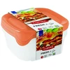 Plastikinių maisto laikymo indelių rinkinys CURVER Fresh&amp;Go, mėtinės, pilkos, rausvos sp., 3x0,8L