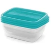 Curver Food container set rectangular 3x1L Vedo transparent turquoise