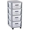 Curver Sourcing | 4 Compartment Wheeled Chest, 11 L, 30 x 36 x 69 cm