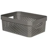 Krepšelis CURVER Infinity RECYCLED, plastikinis, tamsiai pilkos spalvos, h14 x 27 x 36 cm, 11 L