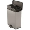 Curver Metallic waste pedal bin Deco Bin Duo 26+26L sidabrinis