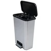 Curver Pedal bucket metallic Compatta 50L sidabrinis