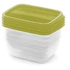 Curver Rectangular food container set 4x0.75L Vedo transparent žalias