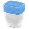 Curver Rectangular food container set 5x0.25L Vedo transparent mėlynas