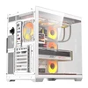 „DarkFlash C280“ kompiuterio korpusas (baltas) + 7 ventiliatoriai