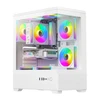 DarkFlash C365 computer case (baltas) + 5 fans