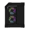 Darkflash Darflash FT350 kompiuterio dėklas + 5 aRGB ventiliatoriai (juodi)