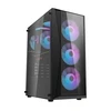 Darkflash DK352 Plus kompiuterio korpusas + 4 ventiliatoriai juodos spalvos