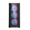 Darkflash DK352 Plus kompiuterio korpusas + 4 ventiliatoriai juodos spalvos