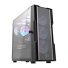 Darkflash DK431 Mesh kompiuterio korpusas + 4 ARGB ventiliatoriai - juodas