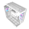 Darkflash DY470 kompiuterio korpusas baltos spalvos + 4 ventiliatoriai + GPU bracket