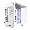 Darkflash DY470 kompiuterio korpusas baltos spalvos + 4 ventiliatoriai + GPU bracket
