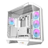 Darkflash DY470 kompiuterio korpusas baltos spalvos + 4 ventiliatoriai + GPU bracket