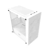 „Darkflash M305 Mesh“ kompiuterio korpusas be ventiliatorių (Baltas)