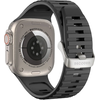 Decoded Decoded Ultra Traction – silikoninis laikrodis, skirtas Apple Watch 49/45/44/42 mm Gen 1-9 – SE (juodas)