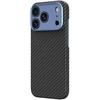 Dėklas AmazingThing Titan Max Lens Case for iPhone 18 Pro in Aramid Fiber with Camera Cover, MagSafe Compatible - Mėlyna