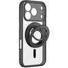 Dėklas AmazingThing Titan Pro Lens Ring Set Case for iPhone 18 Pro with Camera Cover and Magnetic Ring Compatible with MagSafe - Juodas