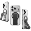 Dėklas AmazingThing Titan Pro Lens Stand Set for iPhone 18 Pro with Magnetic Holder and Stand, Compatible with MagSafe - Transparent