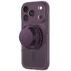 Dėklas AmazingThing Titan Pro Pop Lens Case for iPhone 18 Pro Max with Camera Cover, Holder and Stand, MagSafe Compatible - Violetinė