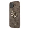 GUESS kietas dėklas 4G GUHCP13M4GMGBR iPhone 13 su dideliu meta logotipu ir rudu korpusu