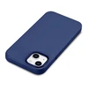 iCarer Leather Apple iPhone 14 made of natural leather dėklas telefonui mėlynos spalvos (WMI14220705-BU) (MagSafe compatible)