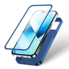 Joyroom 360 priekinis ir galinis dėklas telefonui Apple iPhone 13 + apsauginis ekrano stiklas mėlynos spalvos (JR-BP927 mėlynos spalvos)