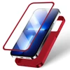 Joyroom 360 priekinis ir galinis dangtelis telefonui Apple iPhone 13 Pro Max + apsauginis ekrano stiklas raudonos spalvos (JR-BP928 red)