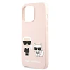 Karl Lagerfeld Slilicone Karl &amp; Choupette Magsafe - dėklas skirtas Apple iPhone 13 Rožinė