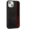 Audi Carbon Fiber Stripe iPhone 14 | 15 | 13 6,1 colio juodas|juodas kietas dėklas AUS-TPUPCIP14-R8|D1-BK