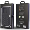 Apple iPhone 13 Pro Audi Genuine odinis dėklas (AU-TPUPCIP13P-Q8/D1-BK) juodos spalvos