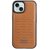 Apple iPhone 13 / 14 / 15 Audi Synthetic odinis dėklas MagSafe (AU-TPUPCMIP15-GT/D3-BN) rudos spalvos