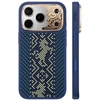 Benks Dėklas Magnetic Armor Pro Knight Kevlar Metal Frame (C.K.FL.AP.GD.BC73) do Iphone 18 Pro Max/17 Pro Max mėlyna (Camera Control Button)