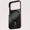 Benks dėklas Magnetic Armor Air Armor Grid Kevlar Metal Frame 600D (C.K.FL.AP.JX.0072) skirtas iPhone 18 Pro/17 Pro burgundinis
