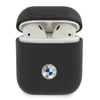Apple AirPods BMW Cover Geniune Leather Sidabrinis Logo (BMA2SSLNA) ausinių dėklas mėlynos spalvos