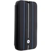 Apple iPhone 14 Pro BMW Bookdėklas odinis Stamp Mėlyna Lines (BMBKP14L22RVSK) juodos spalvos