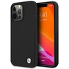 BMW dėklas BMW BMHCP13XSILBK Apple iPhone 13 Pro Max juodas / juodas kietas silikoninis parašas